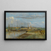Dunkerque havnefront - Jean-Baptiste-Camille Corot — indrammet kunstværk på væggen