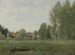 Environs de Mantes, små huse skjult i træerne nær vandkanten - Jean-Baptiste-Camille Corot — visning af kunstværket