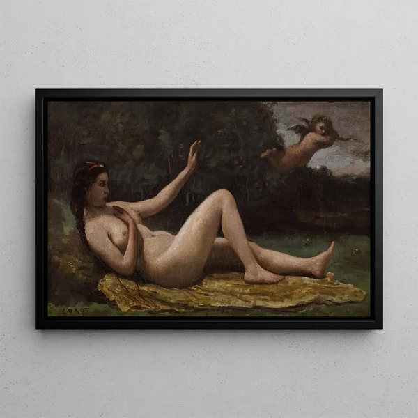 Evocation de l'amour - Jean-Baptiste-Camille Corot — indrammet kunstværk på væggen