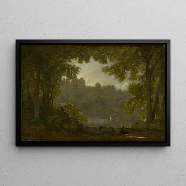 Landskabslandskabsmaleri - Jean-Baptiste-Camille Corot — indrammet kunstværk på væggen