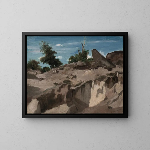 Fort de Fontainebleau på plateau BRL - Jean-Baptiste-Camille Corot — indrammet kunstværk på væggen