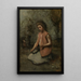 en ung pige, der fletter en krans - Jean-Baptiste-Camille Corot — indrammet kunstværk på væggen
