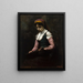 Pige med mandolin - Jean-Baptiste-Camille Corot — indrammet kunstværk på væggen