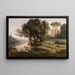 Italiensk landskabsmaleri, Italiens sted, solopgang - Jean-Baptiste-Camille Corot — indrammet kunstværk på væggen
