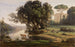 Italiensk landskabsmaleri, Italiens sted, solopgang - Jean-Baptiste-Camille Corot — visning af kunstværket