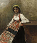 den italienske kvindelige maleri La Morieri - Jean-Baptiste-Camille Corot — visning af kunstværket