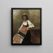 den italienske kvindelige maleri La Morieri - Jean-Baptiste-Camille Corot — indrammet kunstværk på væggen