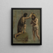 Studie af Jesus og Sankt Johannes til Dåben af Kristus - Jean-Baptiste-Camille Corot — indrammet kunstværk på væggen