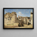La Rochelle, et hjørne af kommandoens gård - Jean-Baptiste-Camille Corot — indrammet kunstværk på væggen