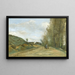 La Route de Gouvieux près de Chantilly - Jean-Baptiste-Camille Corot — indrammet kunstværk på væggen