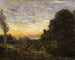 La tour dans les arbres - Jean-Baptiste-Camille Corot — visning af kunstværket