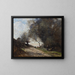 La høst ved vejkanten - Jean-Baptiste-Camille Corot — indrammet kunstværk på væggen
