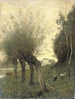 Landskabsmaleri med hængesau - Jean-Baptiste-Camille Corot — visning af kunstværket