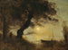 Le Bateau au clair de lune - Jean-Baptiste-Camille Corot — visning af kunstværket