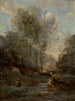 Le Vallon des Chèvres Souvenir du Lac de Garde - Jean-Baptiste-Camille Corot — visning af kunstværket