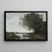 Le bateau chargé de foin - Jean-Baptiste-Camille Corot — indrammet kunstværk på væggen