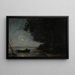 Le lac, nattens effekt - Jean-Baptiste-Camille Corot — indrammet kunstværk på væggen