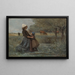 "De to søstre i engen" - Jean-Baptiste-Camille Corot — indrammet kunstværk på væggen