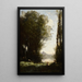 Les Deux sœurs sous les arbres au bord du lac - Jean-Baptiste-Camille Corot — indrammet kunstværk på væggen