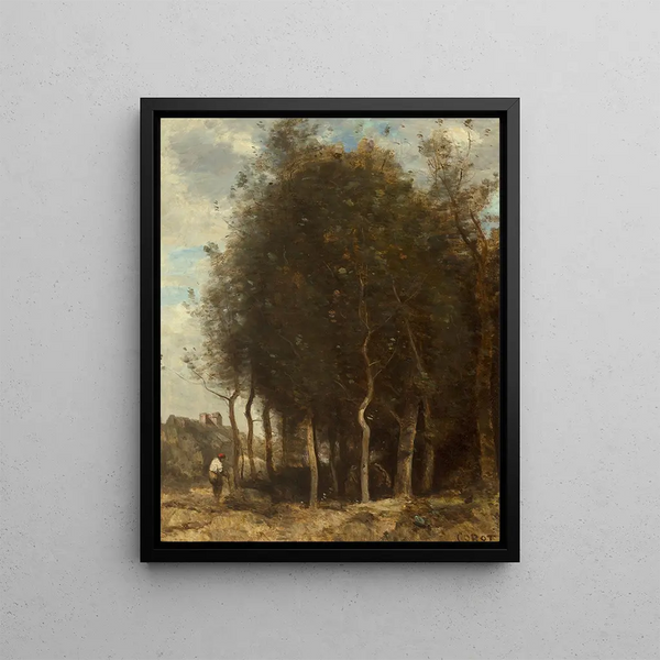 Lisière de bois - Jean-Baptiste-Camille Corot — indrammet kunstværk på væggen