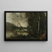 L'étang à l'arbre penché - Jean-Baptiste-Camille Corot — indrammet kunstværk på væggen