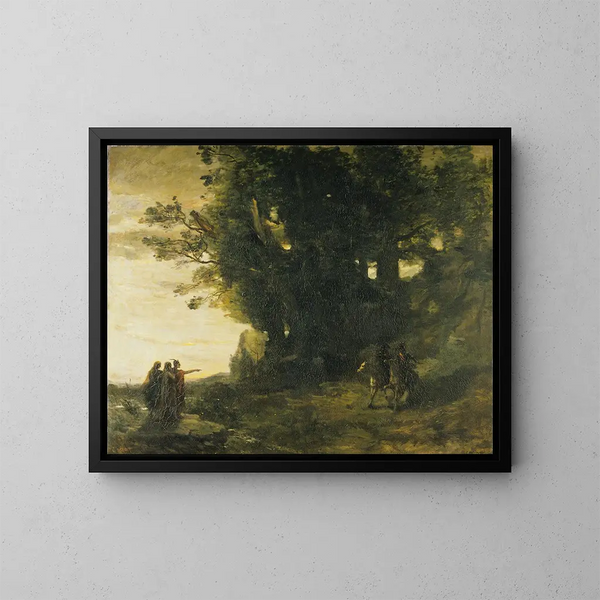 Macbeth Landskabsmaleri - Jean-Baptiste-Camille Corot — indrammet kunstværk på væggen