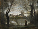 Mantes ved skumringen - Jean-Baptiste-Camille Corot — visning af kunstværket