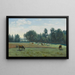 Marcoussis Køer på græs - Jean-Baptiste-Camille Corot — indrammet kunstværk på væggen