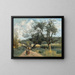 Marcoussis-maleri, vej gennem markerne - Jean-Baptiste-Camille Corot — indrammet kunstværk på væggen