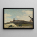 Montmartre-maleri, væg og mølle - Jean-Baptiste-Camille Corot — indrammet kunstværk på væggen