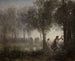 Orfeus, der fører Eurydice ud af underverdenen - Jean-Baptiste-Camille Corot — visning af kunstværket