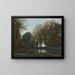 Pêcheur amarré sur la rive verte - Jean-Baptiste-Camille Corot — indrammet kunstværk på væggen
