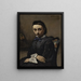 Portræt af ung kvinde - Jean-Baptiste-Camille Corot — indrammet kunstværk på væggen