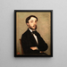 Portrait af Henri Sennegon, nevø af Corot - Jean-Baptiste-Camille Corot — indrammet kunstværk på væggen