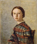Portrait af en ung pige - Jean-Baptiste-Camille Corot — visning af kunstværket