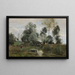 Forår, La Saulaie - Jean-Baptiste-Camille Corot — indrammet kunstværk på væggen