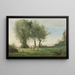 Ronde d'amours Lever du soleil - Jean-Baptiste-Camille Corot — indrammet kunstværk på væggen