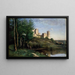 Ruiner af Pierrefonds Slot - Jean-Baptiste-Camille Corot — indrammet kunstværk på væggen