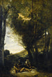 Saint Sebastian, der bliver reddet af de hellige kvinder - Jean-Baptiste-Camille Corot — visning af kunstværket