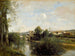 Seine og gammel bro i Limay - Jean-Baptiste-Camille Corot — visning af kunstværket
