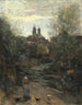 Semur Le Chemin De L'église - Jean-Baptiste-Camille Corot — visning af kunstværket