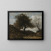 Souvenir de Normandie - Jean-Baptiste-Camille Corot — indrammet kunstværk på væggen