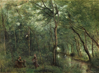 Les Ramasseurs d'anguille - Jean-Baptiste-Camille Corot — visning af kunstværket