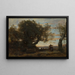 Les Bohémiens - Jean-Baptiste-Camille Corot — indrammet kunstværk på væggen