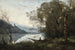Le Batelier Amarré Souvenir d'un Lac Italien - Jean-Baptiste-Camille Corot — visning af kunstværket