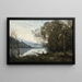 Le Batelier Amarré Souvenir d'un Lac Italien - Jean-Baptiste-Camille Corot — indrammet kunstværk på væggen
