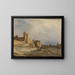 Pavepaladset i Avignon - Jean-Baptiste-Camille Corot — indrammet kunstværk på væggen