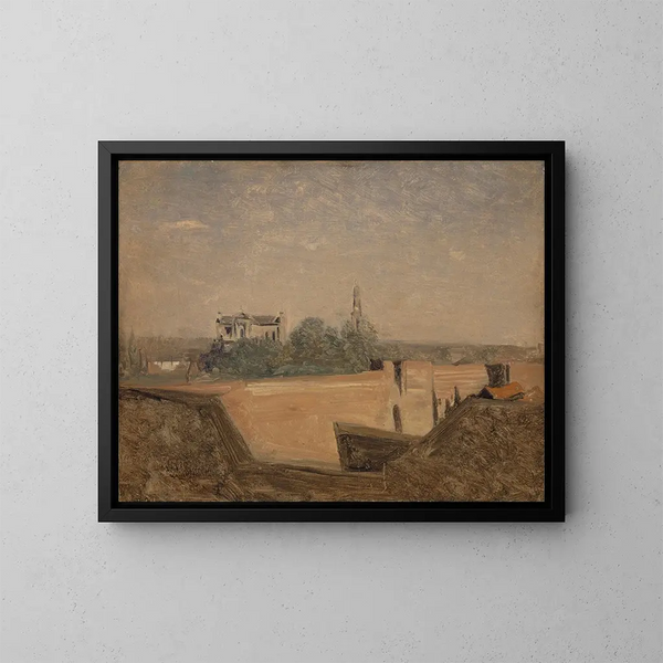 Les remparts d'Arras - Jean-Baptiste-Camille Corot — indrammet kunstværk på væggen