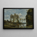 Tre køer i en sump - Jean-Baptiste-Camille Corot — indrammet kunstværk på væggen