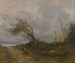 En vindstød ved havkanten - Jean-Baptiste-Camille Corot — visning af kunstværket